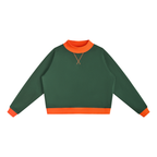 ATHLETIC TWO-TONE MOCKNECK