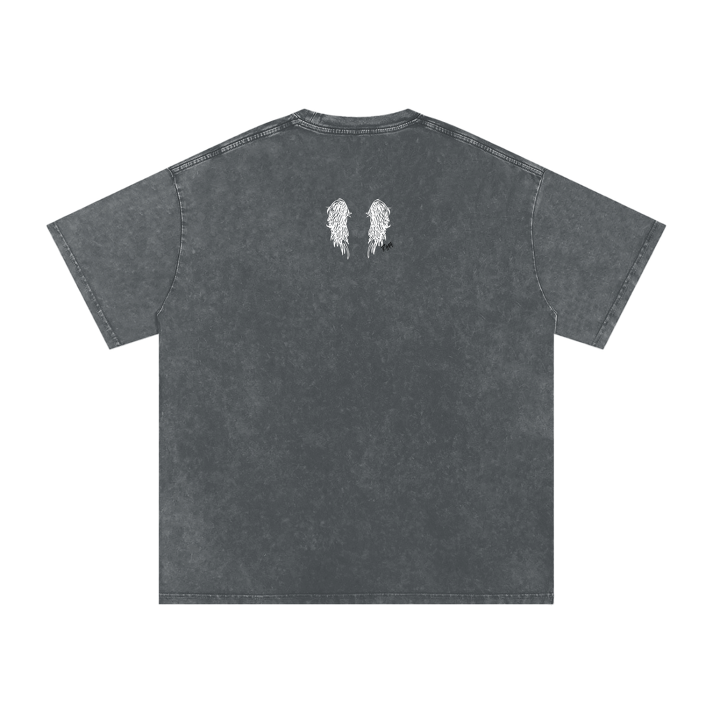 Snow Washed Oversized Cotton T-Shirt
