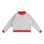 ATHLETIC TWO-TONE MOCKNECK