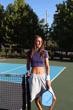 TENNIS CROPPED ZIP UP