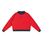 ATHLETIC TWO-TONE MOCKNECK