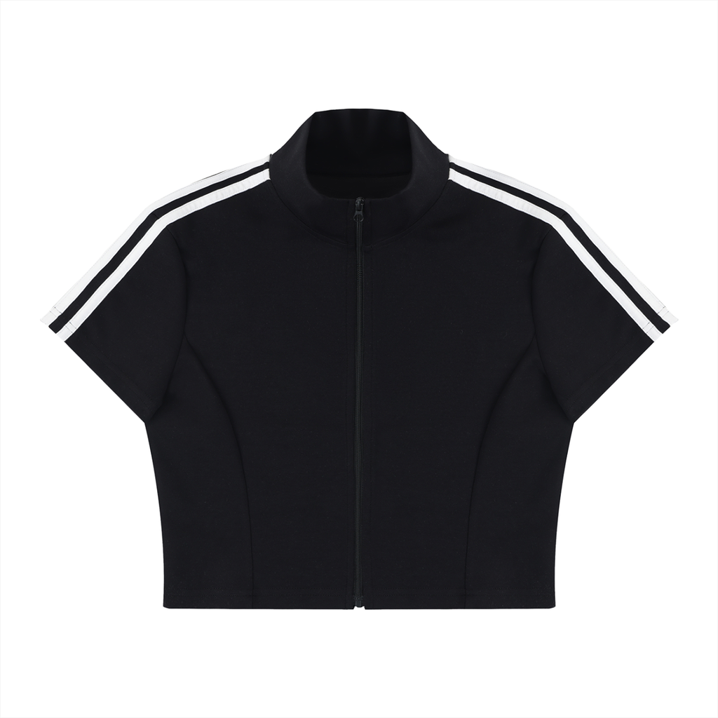 TENNIS CROPPED ZIP UP