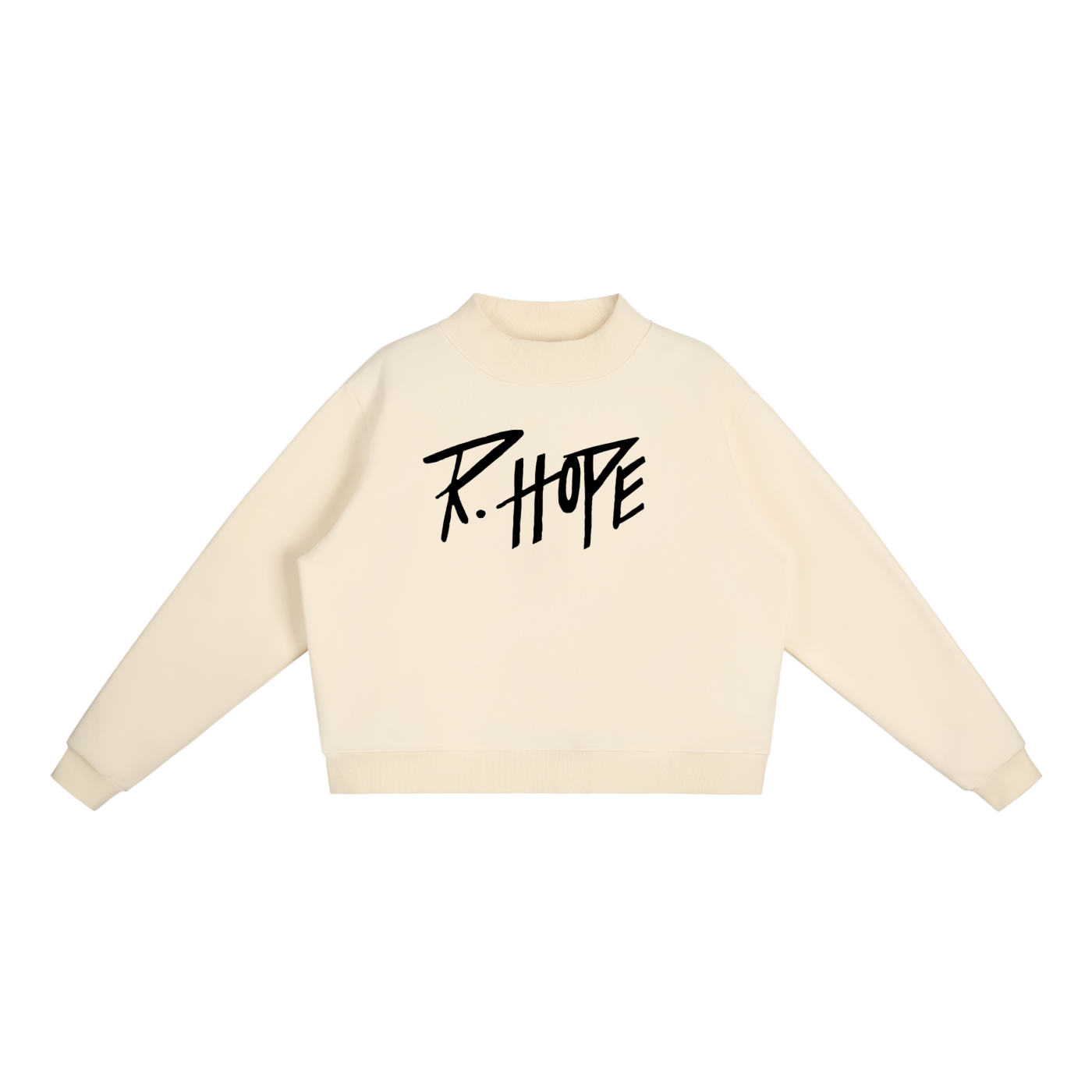 Essential Fleece Mock-Neck Crew Sweatshirt