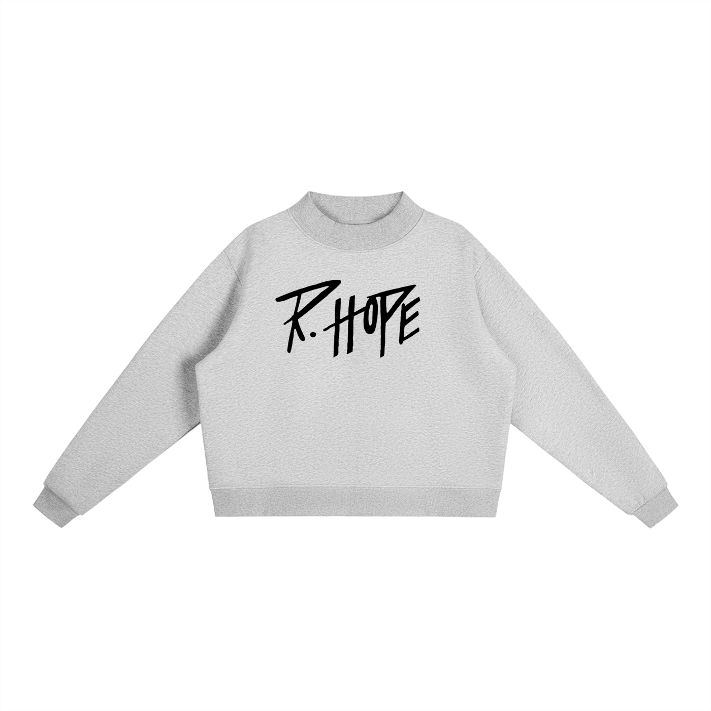 Essential Fleece Mock-Neck Crew Sweatshirt