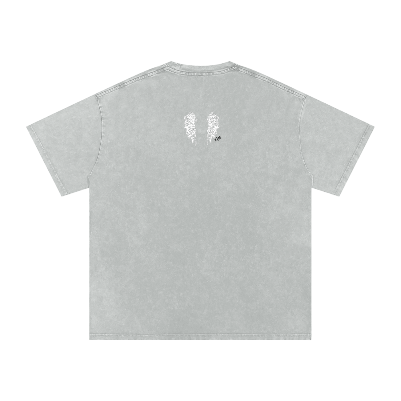 Snow Washed Oversized Cotton T-Shirt