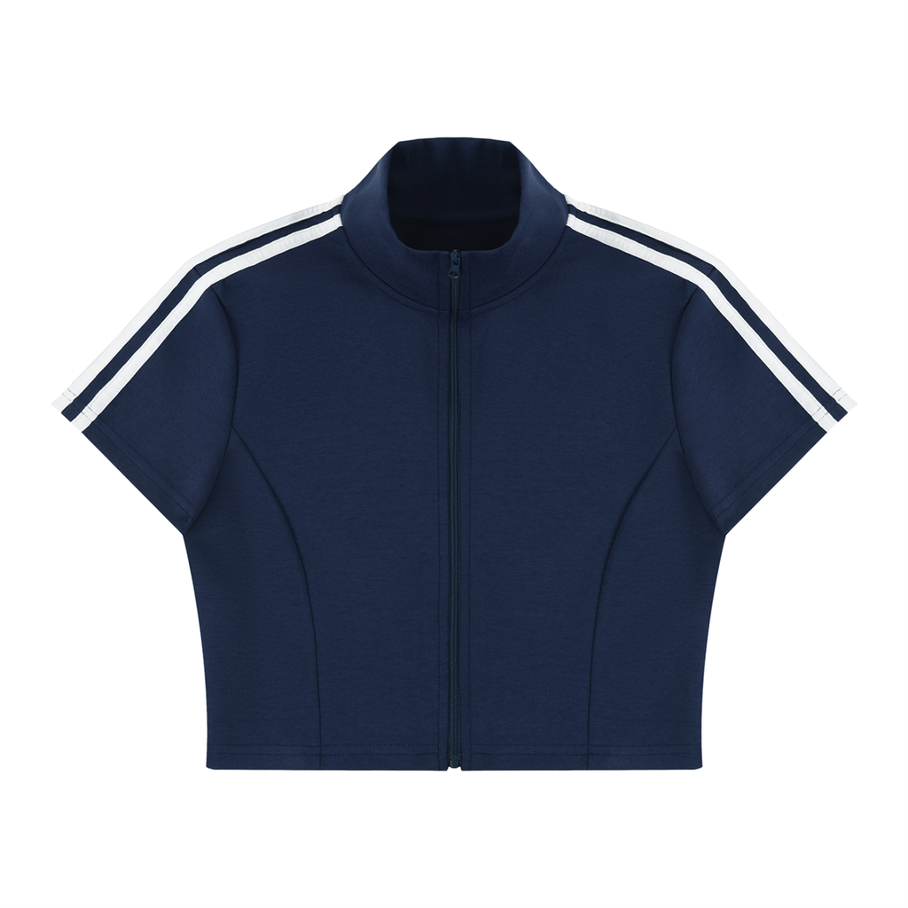 TENNIS CROPPED ZIP UP